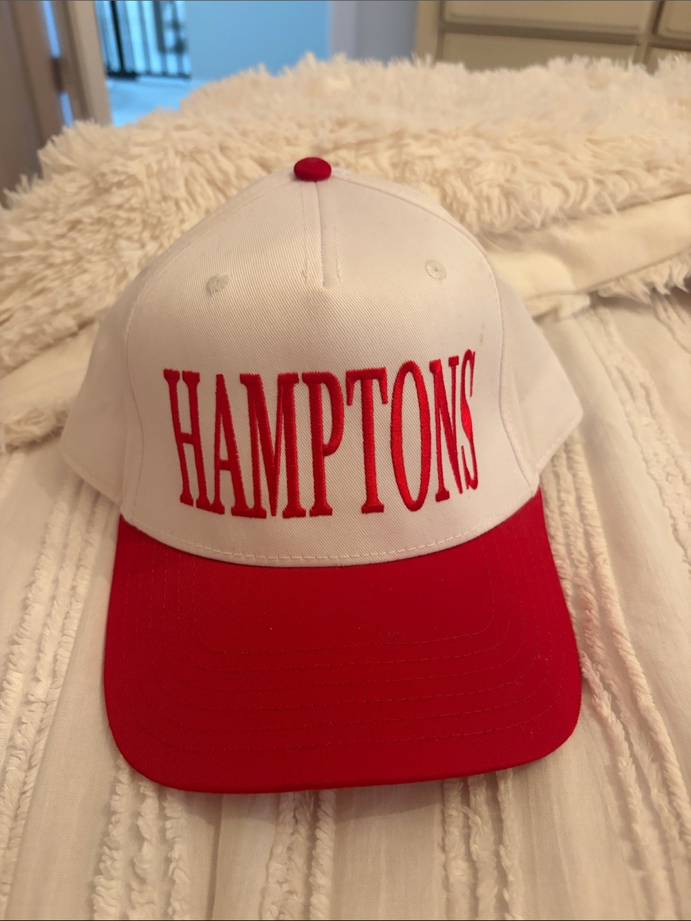 OTTO White and Red HAMPTONS Baseball Hat